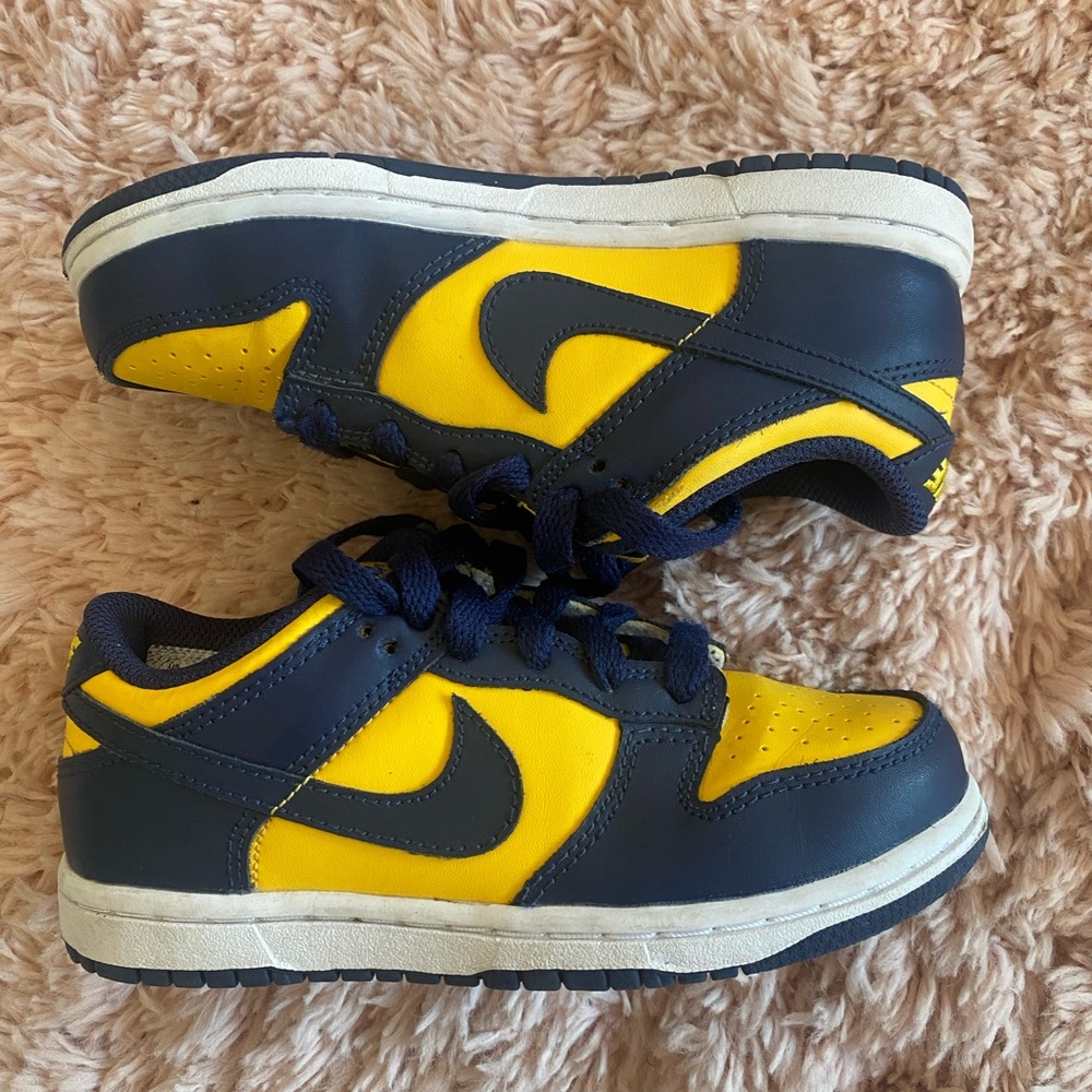 Nike Dunk Low Michigans Kids size 13C